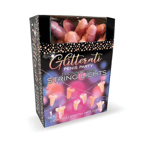 Glitterati Penis Party String Lights for Bachelorette Parties and Celebrations Gag Gifts & Novelties