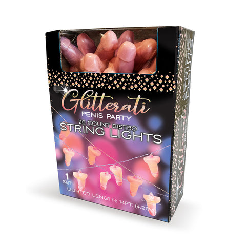 Glitterati Penis Party String Lights for Bachelorette Parties and Celebrations Default Title Gag Gifts & Novelties