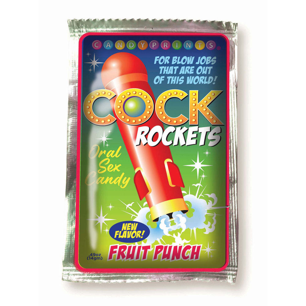 Cock Rockets Fruit Punch Flavored Oral Sex Candy 15 Grams Default Title Novelties