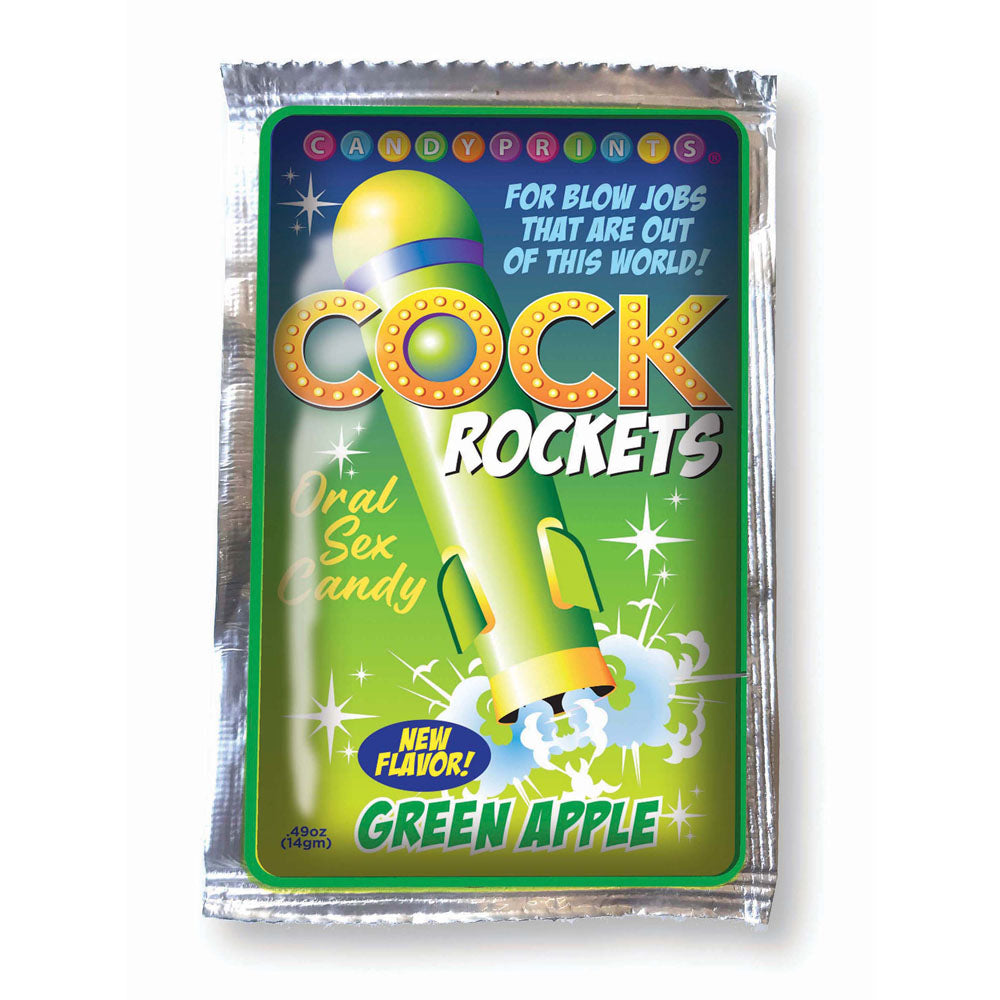 Cock Rockets Green Apple Flavored Oral Sex Candy 15 Grams Default Title Novelties