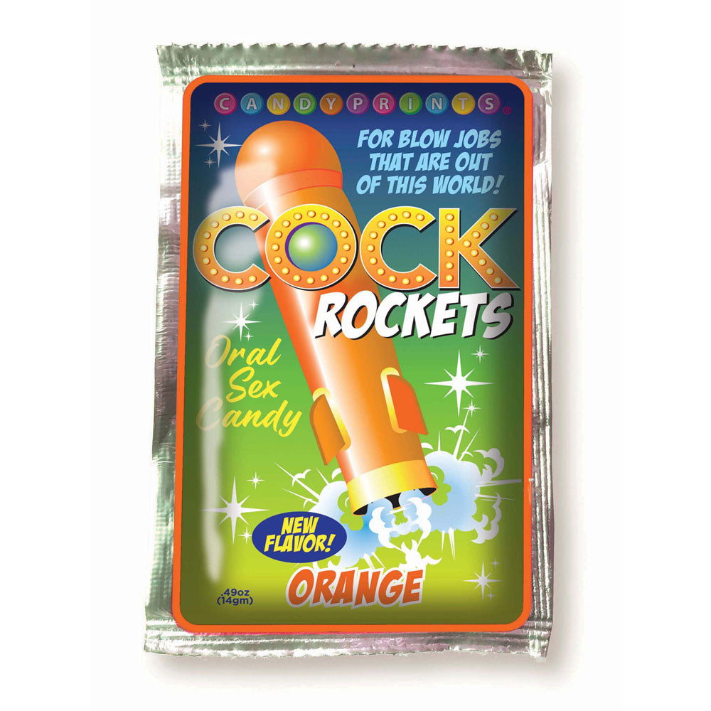 Cock Rockets Orange Flavored Oral Sex Candy 15 Gram Treat Default Title Novelties