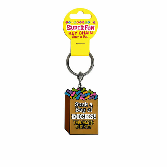 Super Fun Key Chain - Suck A Bag - Novelty Keychain Default Title NOVELTIES