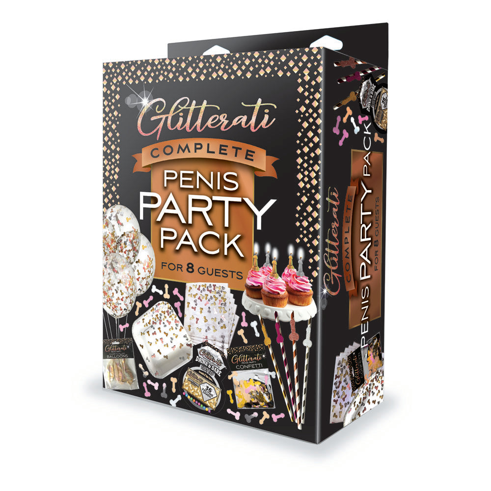 Glitterati Complete Penis Party Pack for 8 People Default Title Novelties