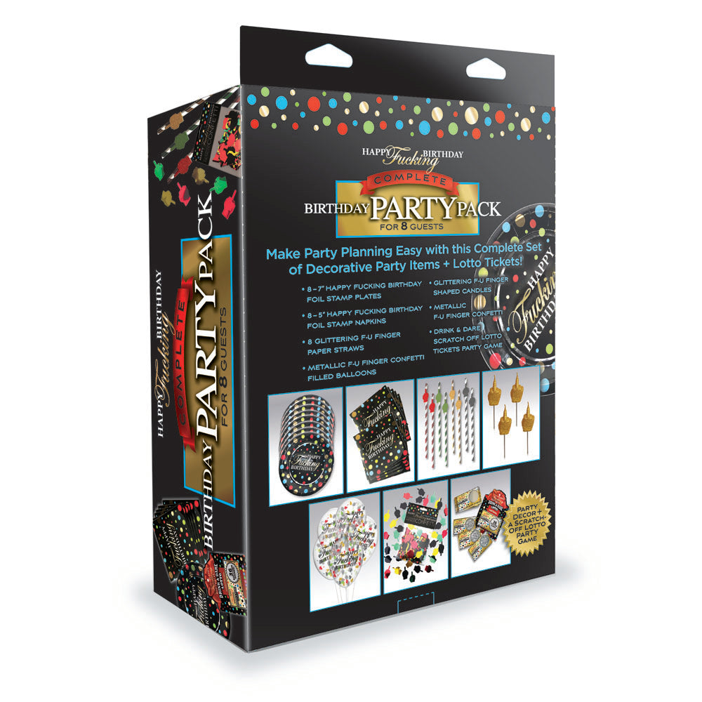 Happy F**king Birthday Complete Party Pack – Set for 8 People Party Supplies > Novelties > Party Supplies