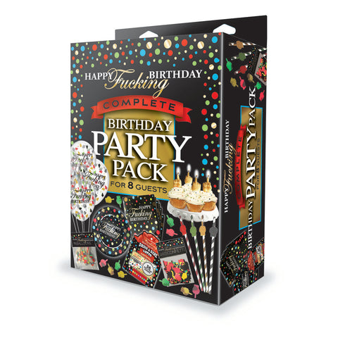 Happy F**king Birthday Complete Party Pack for 8 People Default Title Novelties