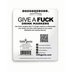 Give A Fuck Drink Markers – Set of 6 Novelty Cocktail Drink Markers > Novelties > Gag Gifts