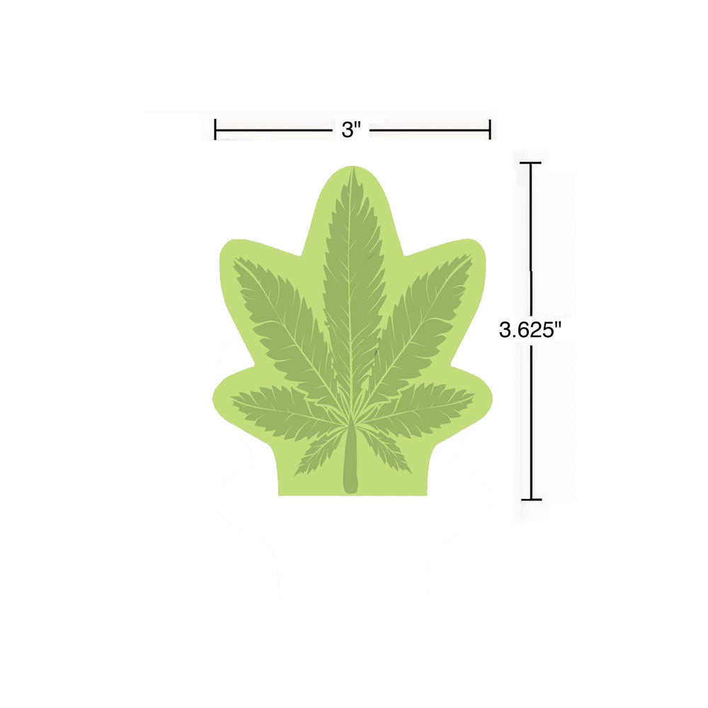 Cannabis Leaf Sticky Notes 100 Pack Novelty Office Supplies Novelties