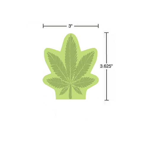 Cannabis Leaf Sticky Notes 100 Pack Novelty Office Supplies Novelties