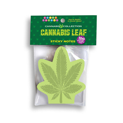 Cannabis Leaf Sticky Notes 100 Pack Novelty Office Supplies Default Title Novelties