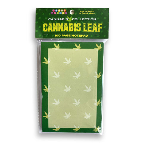 Cannabis Leaf Notepad Novelty Notepad with 100 Pages Default Title Novelties