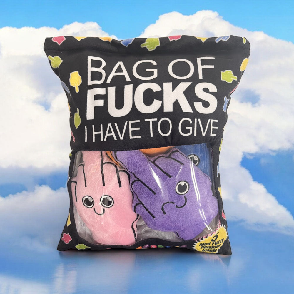 Bag of Fucks I Have to Give – Set of 5 Mini Fuzzy Plushy Pillows Secondary image