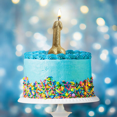 Glitterati Gold Glitter Penis Candle 10 cm Fun Party Accessory Novelty Candles