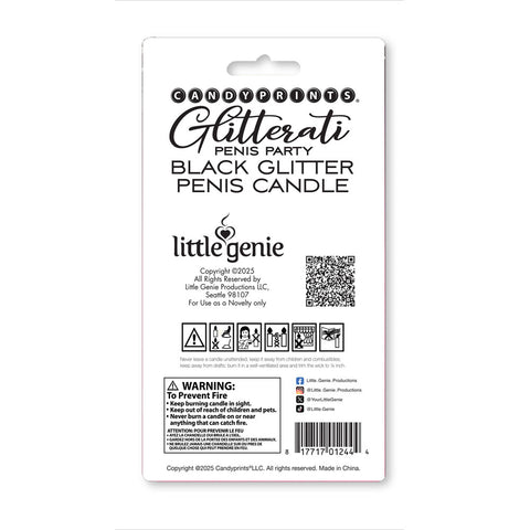 Glitterati Glitter Penis Candle 10 Centimeter Fun Party Accessory Novelty Candles