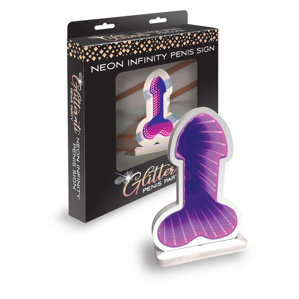 Infinity Penis Light Glitterati (Purple) – Neon Party Sign > Novelties > Bachelor & Bachelorette Items