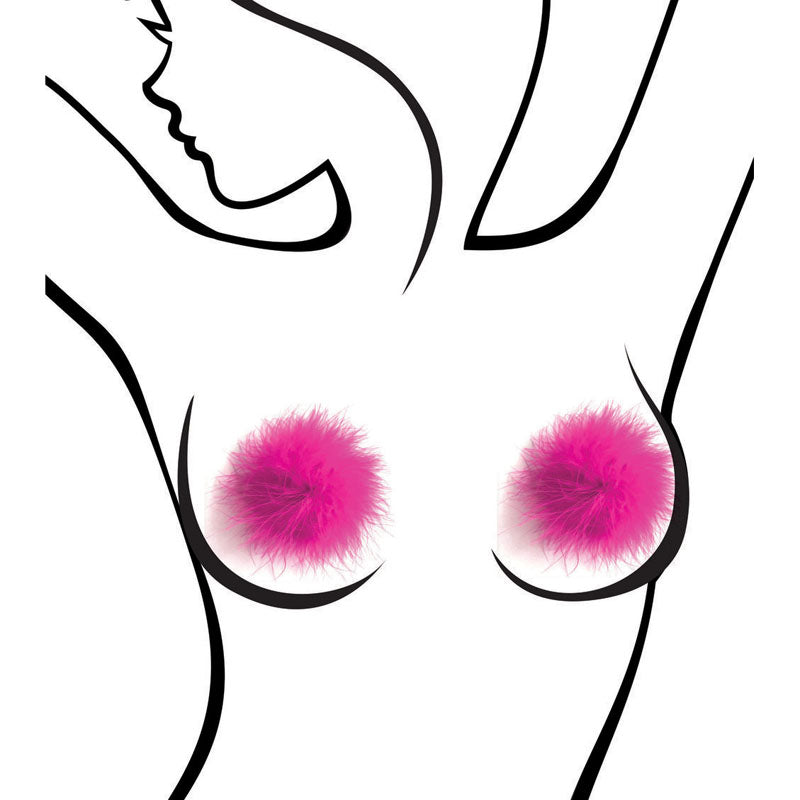 Sexy Af Nipple Couture Marabou Reusable Nipple Pasties Pasties