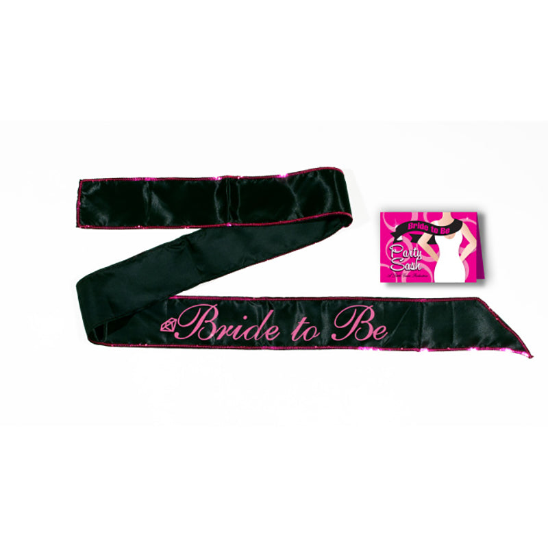 Bride to Be Black Hens Party Sash Adult Accessory Party Supplies
