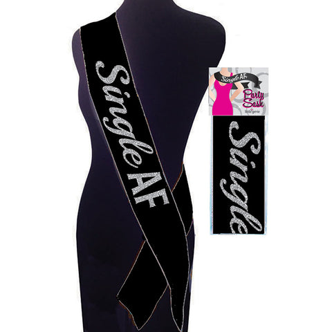 Single Af Sash Black Party Sash Black Party Supplies