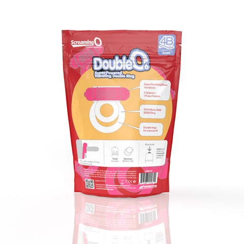 Double O 6 4B Low Pitch Bass (Strawberry) > Cock Ring > Vibrating