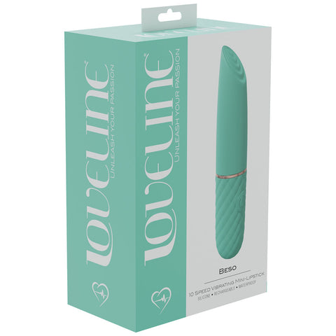 Loveline Beso Vibrator Whisper Quiet Powerfully Pleasurable Green Adult Sex Toy Vibrators
