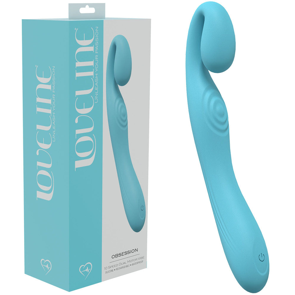 LOVELINE Obsession - Premium Silicone Vibrator With 10 Modes Blue > Sex Toys For Ladies > G-Spot Vibrators