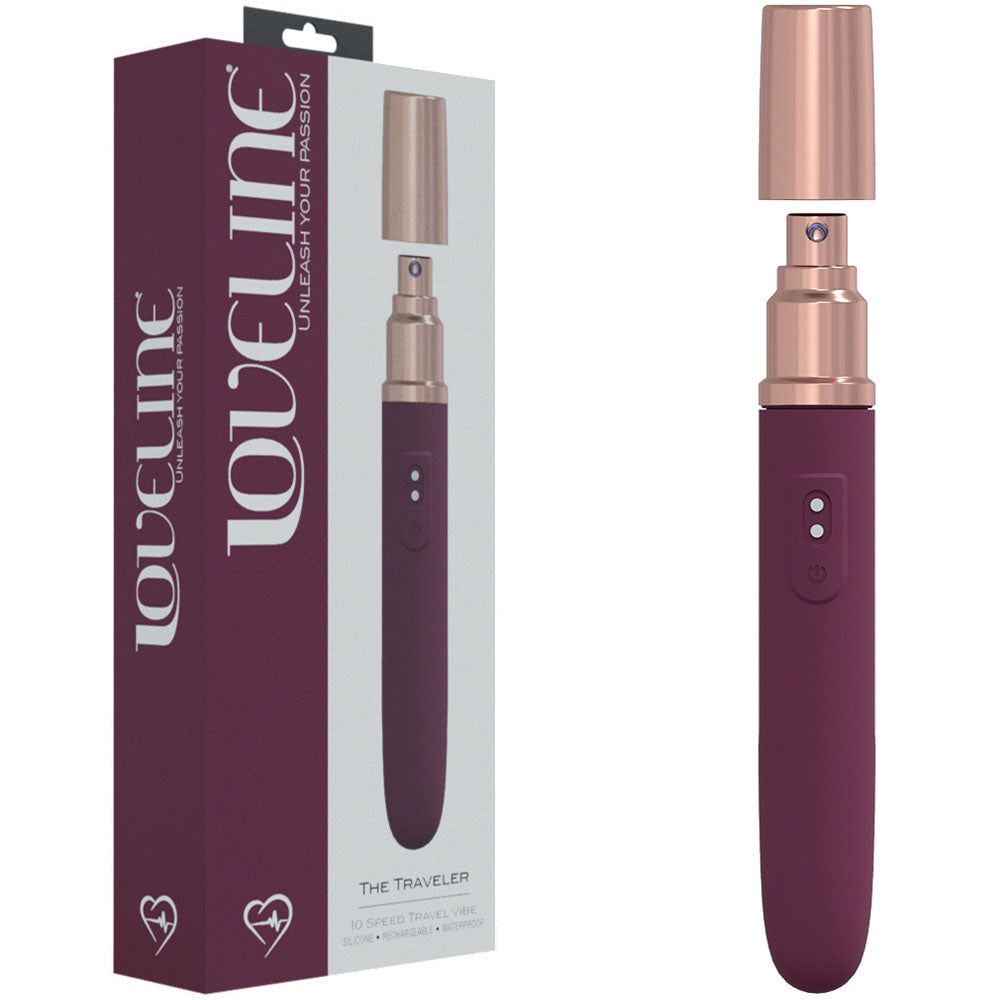 LOVELINE The Traveler - Burgundy Discreet Vibrator Red > Vibrators > Mini Vibrators