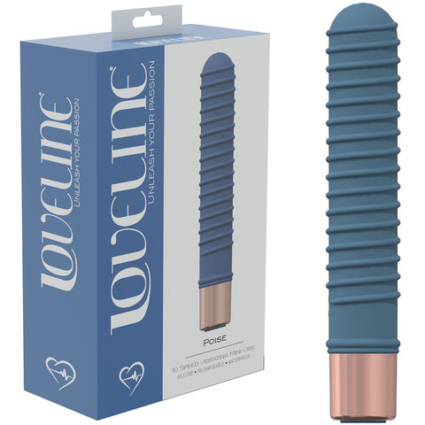 LOVELINE Poise - Mini Vibrator with Quiet Powerful Stimulation Blue BULLETS