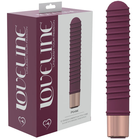 LOVELINE Poise - Burgundy Mini Vibrator for Ultimate Pleasure Red BULLETS