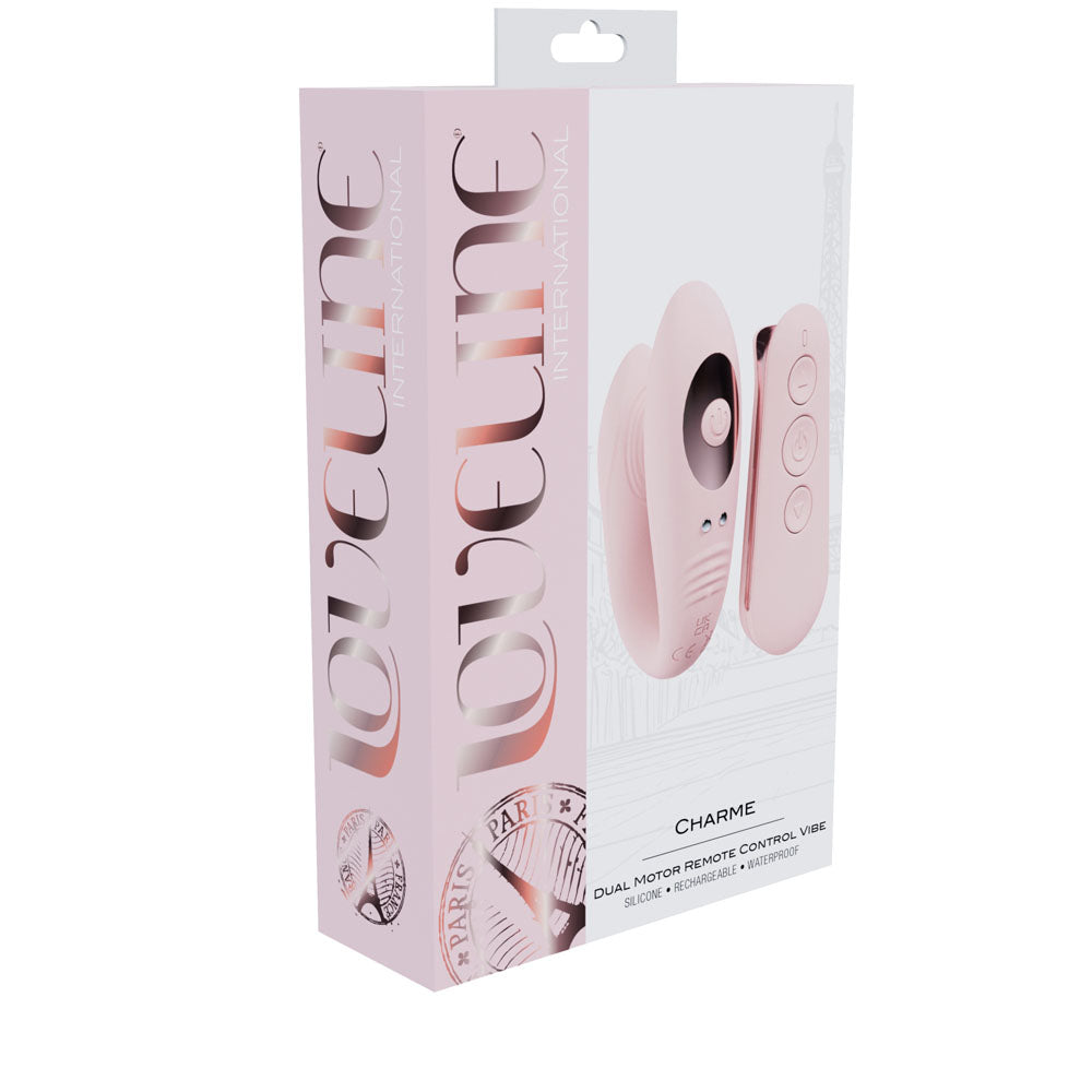 Loveline Charme Dual Motor Vibrator USB Rechargeable G-Spot and Clitoral Vibe with Wireless Remote Couples Toys