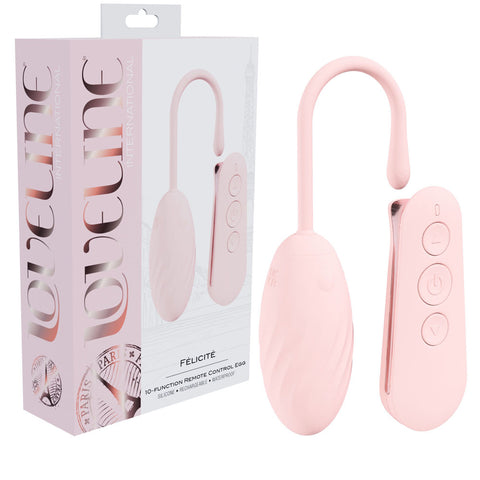 Loveline Felicite USB Rechargeable Vibrating Egg with Wireless Remote Control Pink BULLETS & EGGS