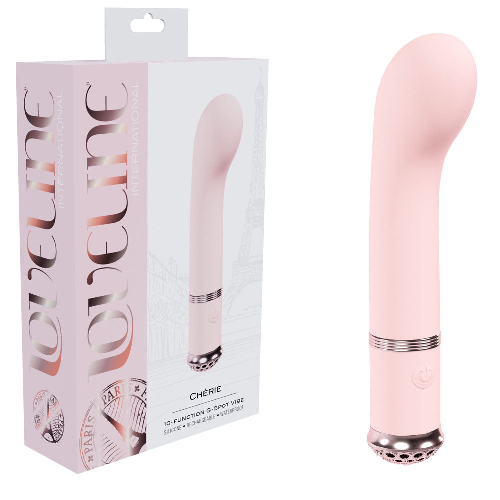 Loveline Cherie 14 Cm USB Rechargeable G-Spot Vibrator with 10 Function Modes Pink Vibrators
