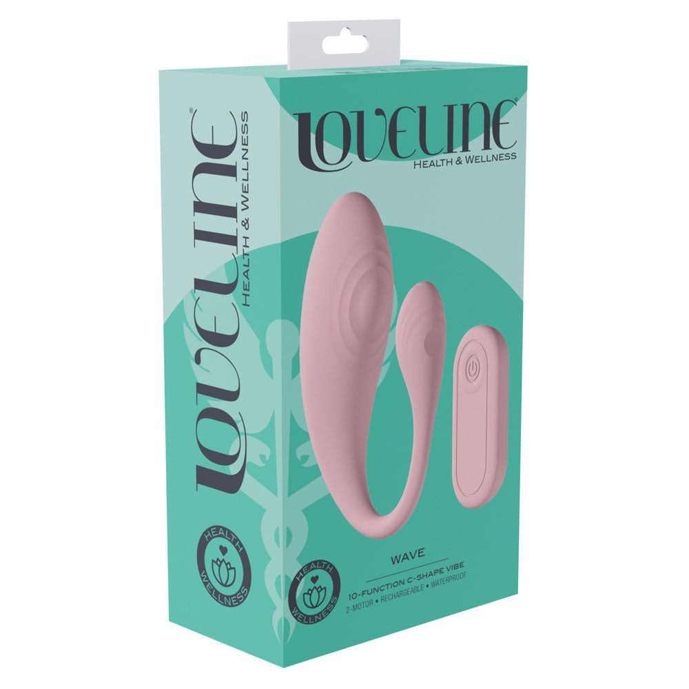 Lovelife Wave USB Rechargeable C Shaped Vibrator with Remote Control Couples Toys