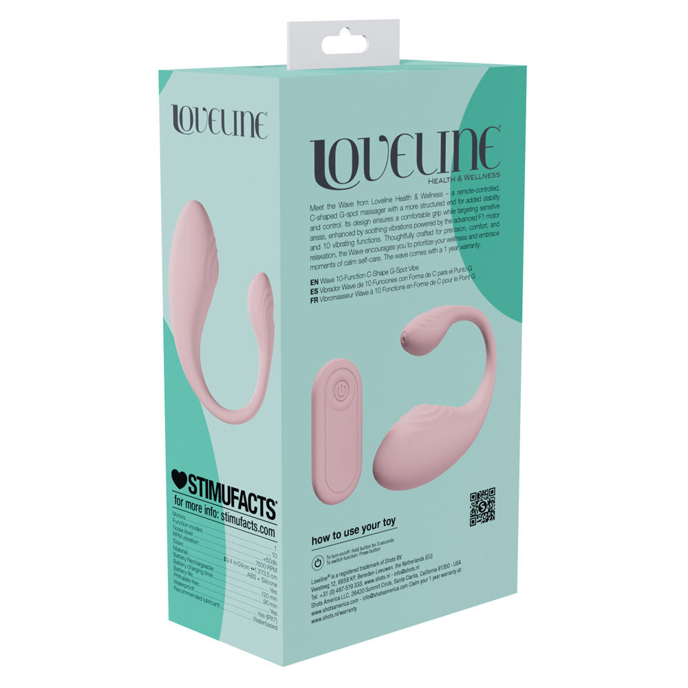 Lovelife Wave USB Rechargeable C Shaped Vibrator with Remote Control Couples Toys