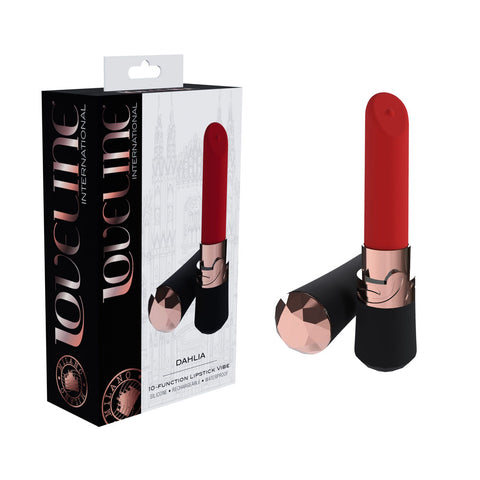 Lovelive Dahlia Red 12.5 cm USB Rechargeable Lipstick Vibrator Black BULLETS