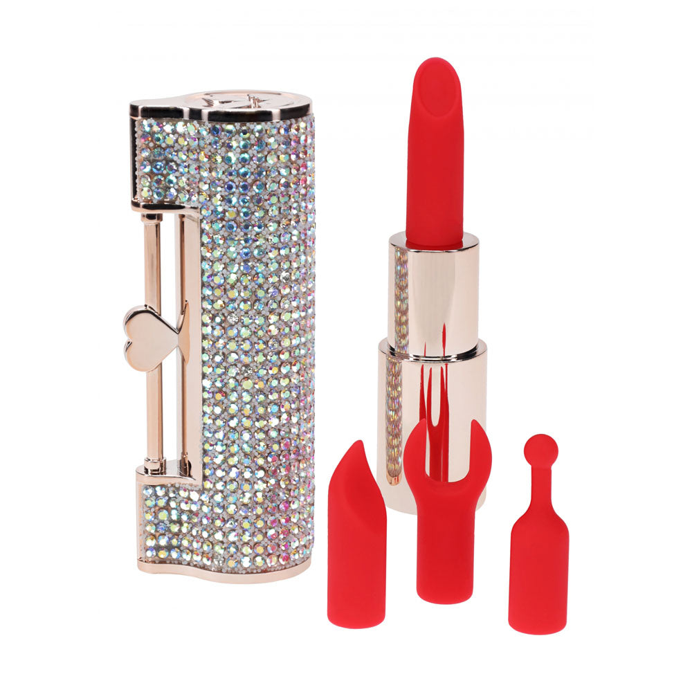 Loveline Diamond – 8.3 cm USB Rechargeable Lipstick Vibrator Secondary image