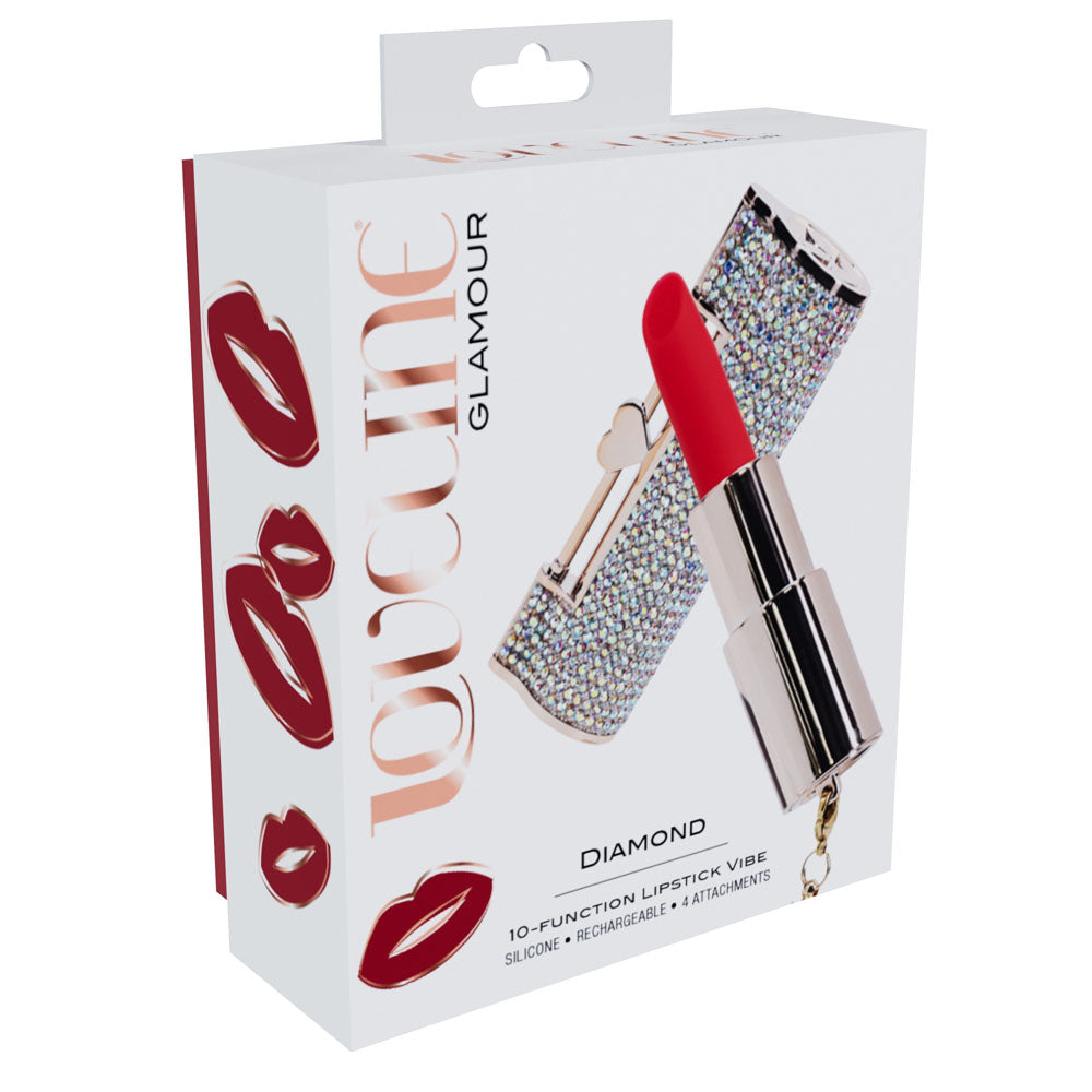 Loveline Diamond – 8.3 cm USB Rechargeable Lipstick Vibrator > Vibrators > Mini Vibrators