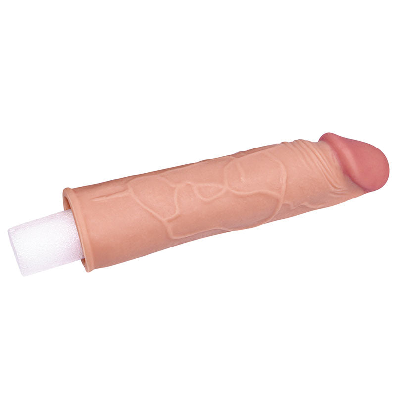 Pleasure X-Tender Sleeve – Super-Realistic 30% thicker. 1" inch extra 6.8" total Length Penis Extension Sleeve > Sex Toys For Men > Penis Sleeves