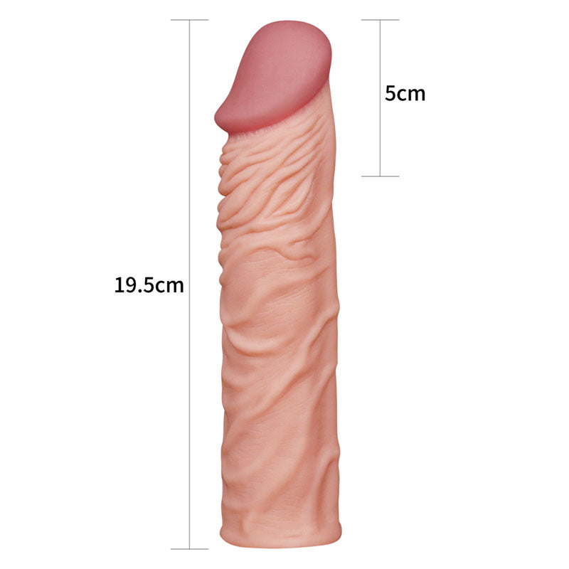 Pleasure X-Tender Sleeve – Super-Realistic 7.7 Inch Penis Extension Sleeve with 2 Inch Length Increase > Sex Toys For Men > Penis Sleeves