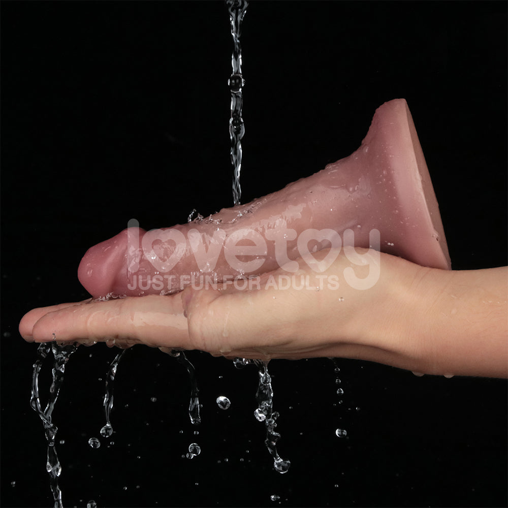 Lovetoy Dual Density Power Cock USB Rechargeable Vibrating Dong 6 Inch 16 cm – Textured Realistic Dildo Secondary image
