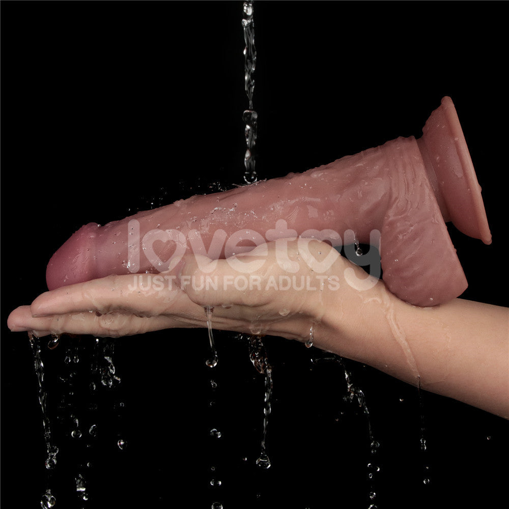 Lovetoy Dual-Density Power Cock – USB Rechargeable 9 Inch Vibrating Dildo Secondary image
