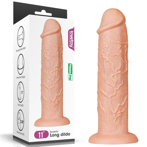 LoveToy Legendary Realistic Dildo 11 Inches 28 Cm – King Size Realistic Dong Flesh Dongs Big