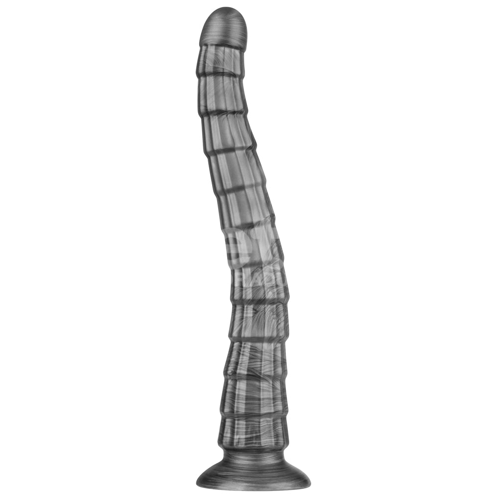 King Sized Vibrax Slider (Grey) – USB Rechargeable Vibrating Dildo 36.8 cm (14.5 Inches) Dongs Big