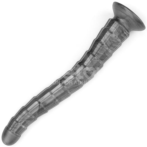 King Sized Vibrax Slider (Grey) – USB Rechargeable Vibrating Dildo 36.8 cm (14.5 Inches) Dongs Big