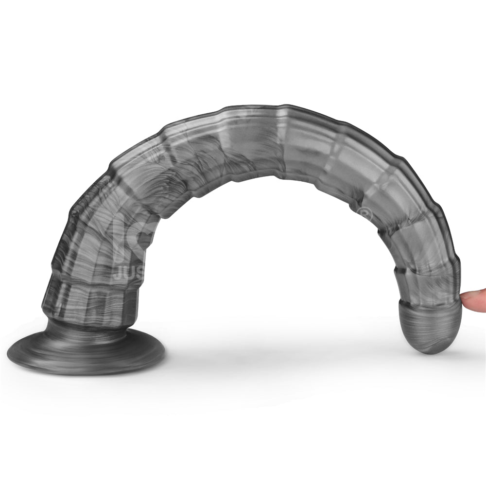 King Sized Vibrax Slider (Grey) – USB Rechargeable Vibrating Dildo 36.8 cm (14.5 Inches) > Dildos > Oversized Toys