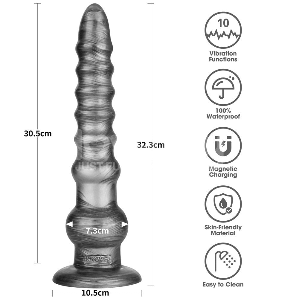 Vibrax Slider King Sized – USB Rechargeable 12.5 Inch Vibrating Dildo > Dildos > Oversized Toys