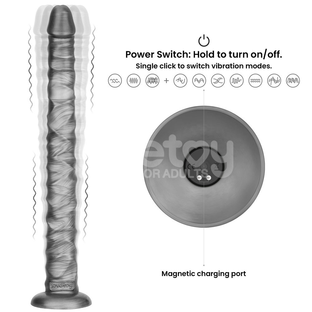 Vibrax Slider King Sized – 16 Inch USB Rechargeable Vibrating Dildo Secondary image