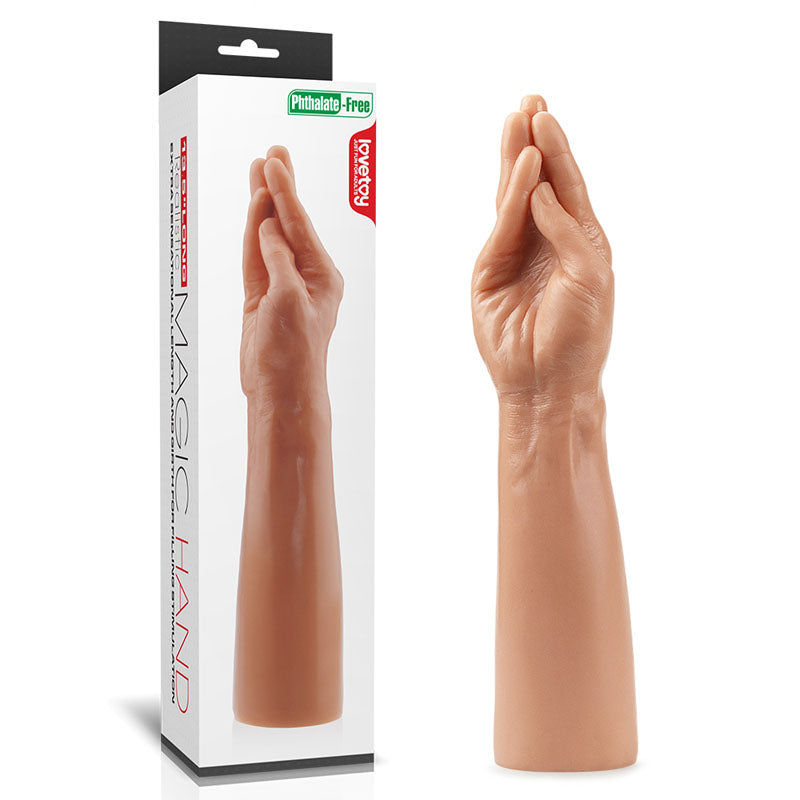 King Sized Realistic Magic Hand Fist Dildo 13.5 Inch Length x 3.15 Inch Diameter – Soft Flexible Dildo Flesh > Dildos > Oversized Toys Main image