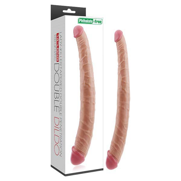 Lady-Killer Tapered Double Dildo 35.5 cm – Realistic Phthalate-Free Double Dong Flesh > Dildos > Double Dildos