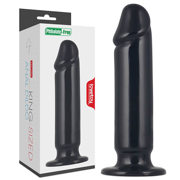 King Sized 9.25 Inch Anal Dildo – Large Smooth Flexible Mega Anal Dong Black ANAL TOYS
