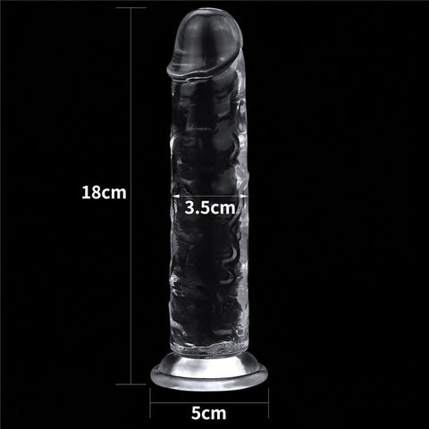 Clear Dildo 7in - Crystal-Clear Realistic Pleasure Toy DONGS