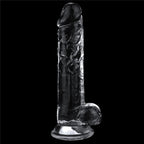 Clear 7.5 Inch Realistic Flexible Skin-Safe Dildo Adult Toy > Dildos > Realistic Dildos